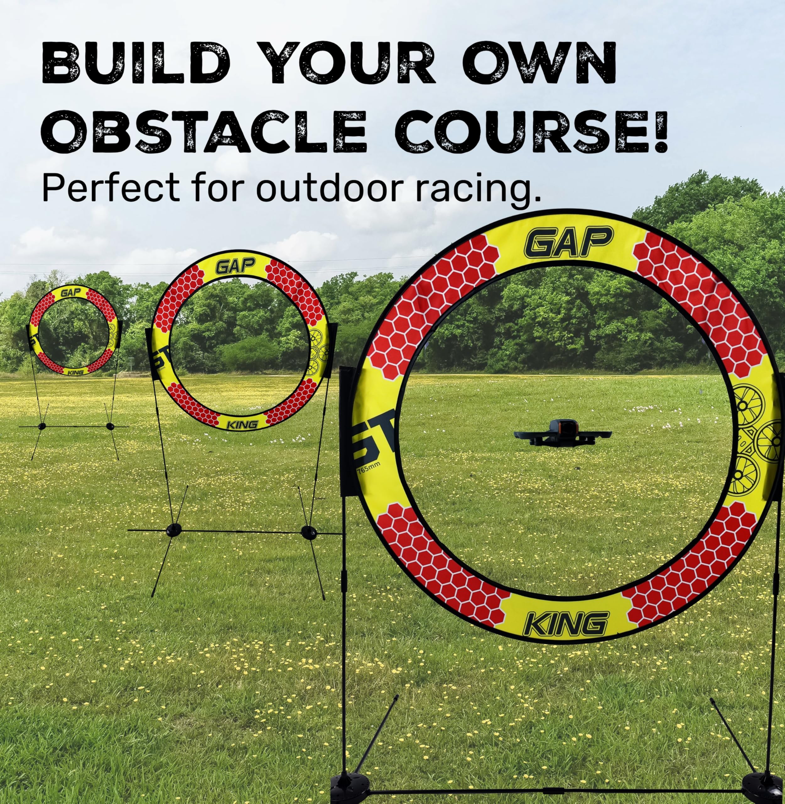 Drone Obstacle Course Kit, Perfect for Competition FPV Racing of drones or RC aircraft Game Loop Gate Set